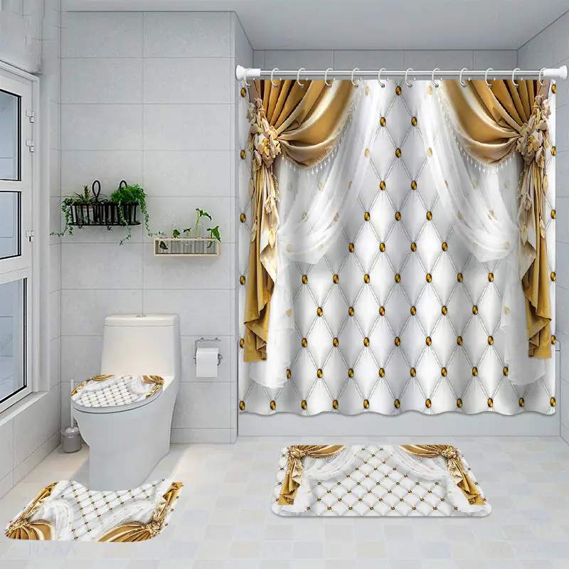 Light Luxury Window Curtain Pattern Shower Temu
