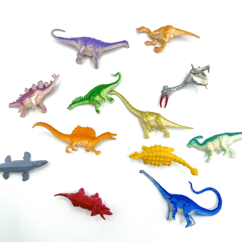 Ensemble de jouets de dinosaure en caoutchouc souple pour enfants