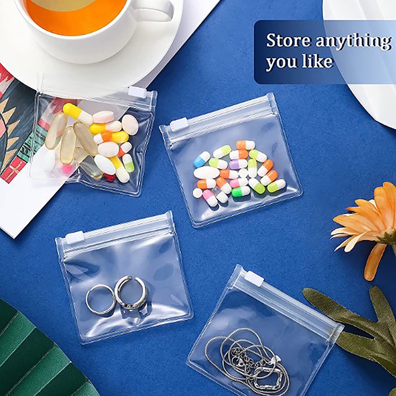 35 Pcs Pill Pouch Bags Zippered Pill Pouch Set Reusable Translucent  Medicine Organizer Self Sealing Medicine Bag Travel Plastic Pill Bags with  Slide