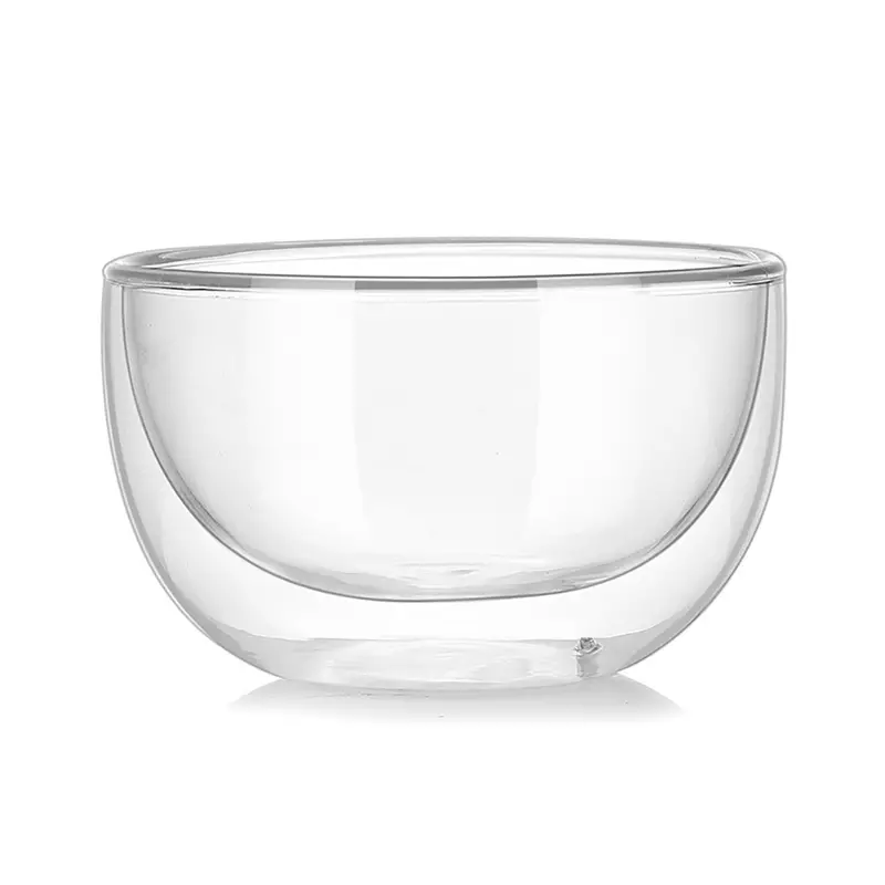 Double layer Glass Bowl Insulated Teacup Soup Bowls Salad - Temu