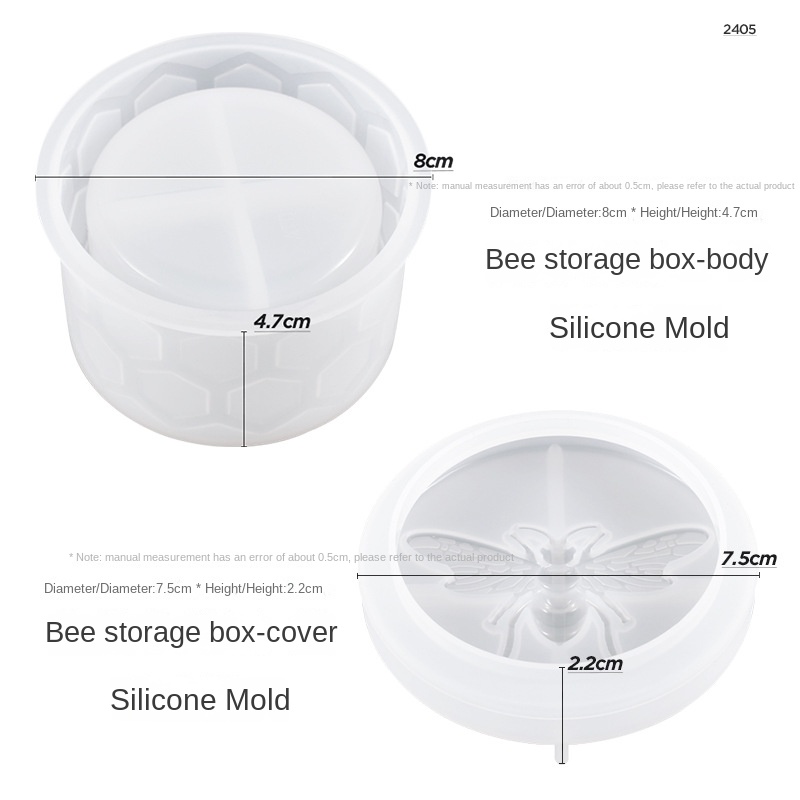 Epoxy Resin Bee Mold, Storage Jar Mirror, Silicone Mold Bee