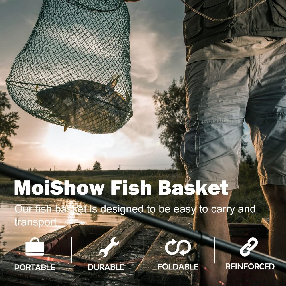 1pc Collapsible Fishing Basket, Fish Net Cage With/Without Pontoon