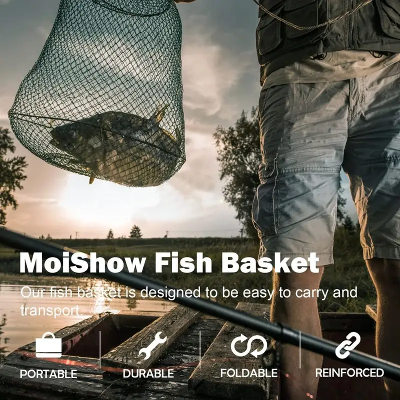 Collapsible Fishing Basket Fish Net Cage /without Pontoon - Temu