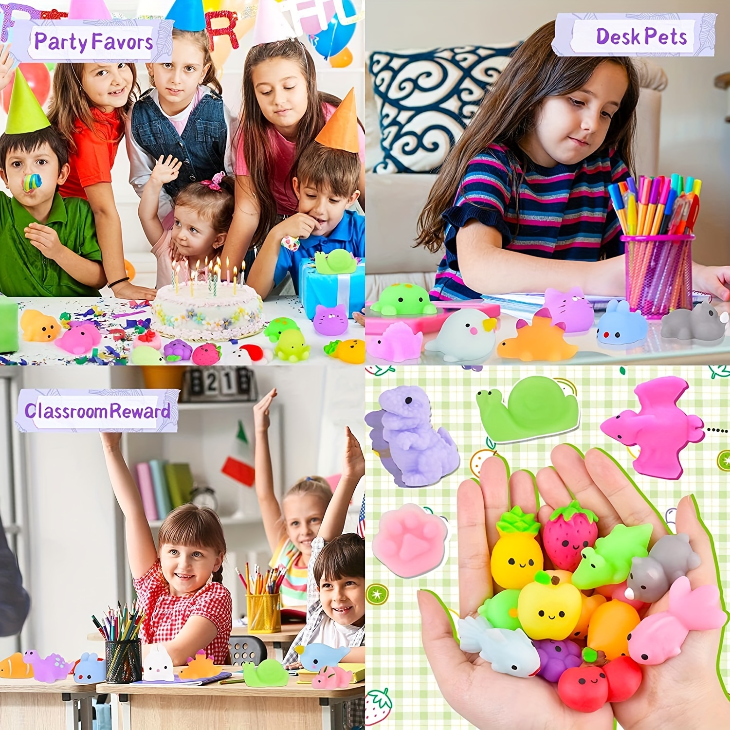 Random Style Color Kawaii Toys Squishy Toys Bulk Party - Temu