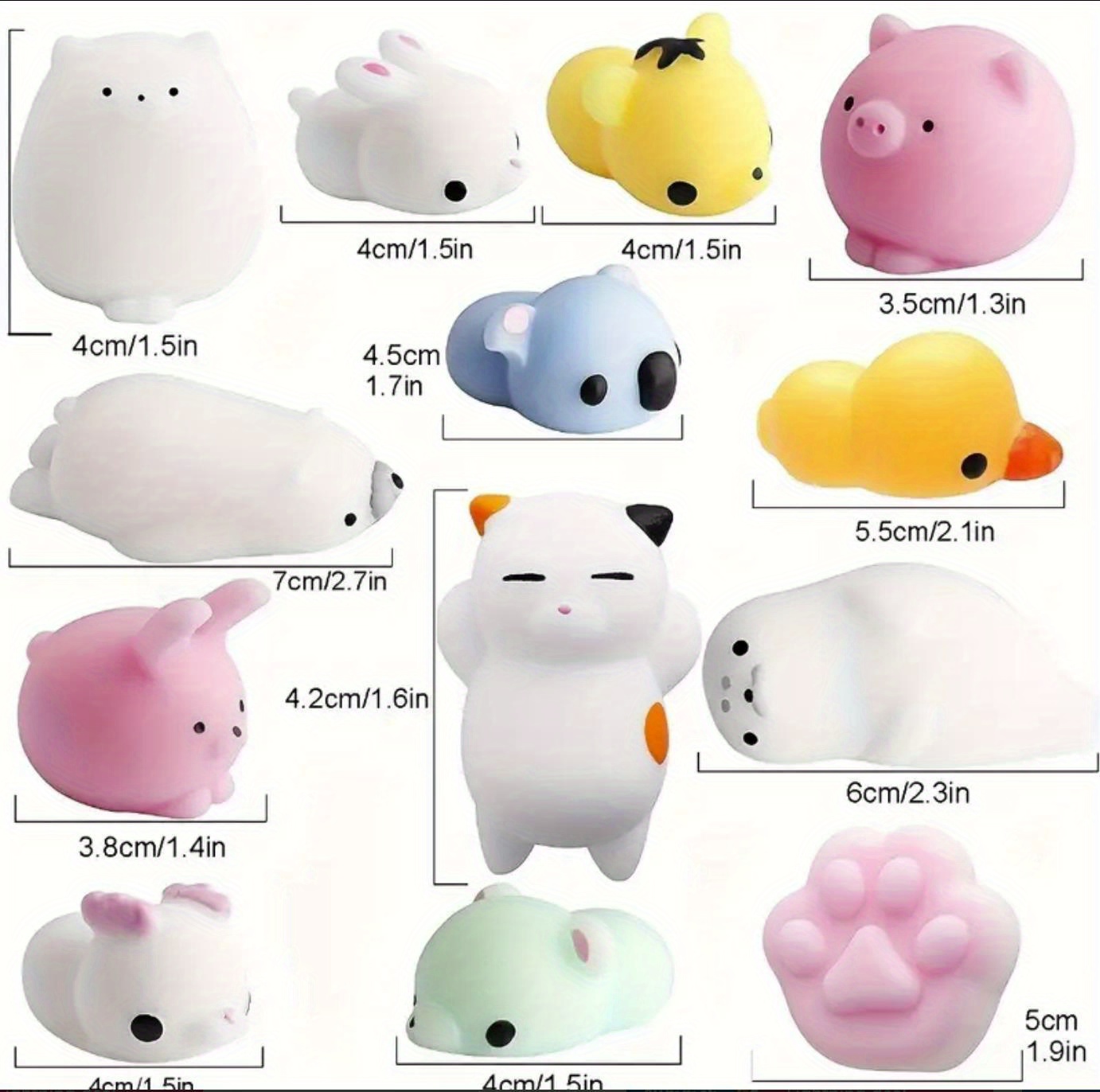 Bulk 96 Pc. Mini Mochi Squishies Character Assortment