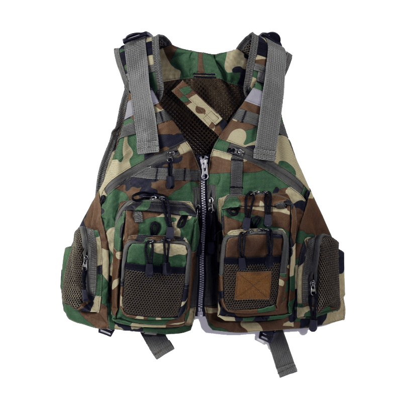 Fishing outdoor sport men's jacket safety vest Camouflage One size