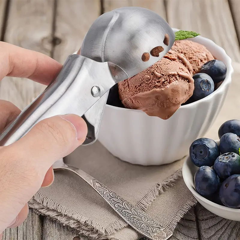 Ice Cream Scoop With Trigger Release, Heavy Duty Ice Cream Scooper - Temu