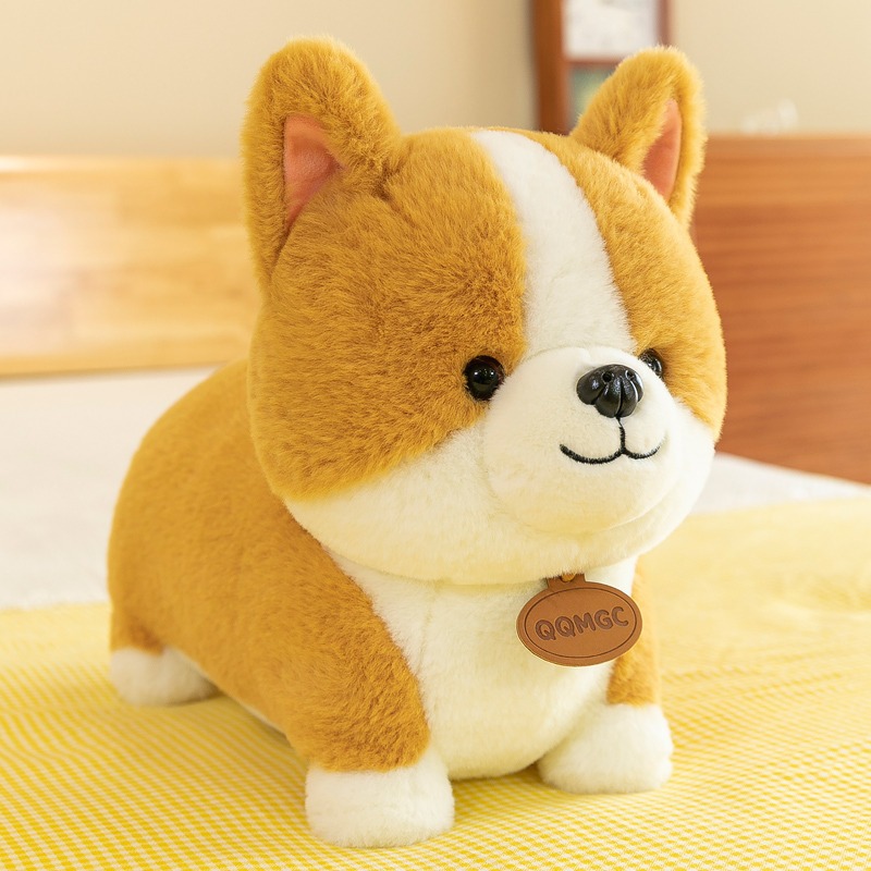 Corgi Dog Plush Pillow, Soft Cute Shiba Inu Akita Stuffed Animals Toy Gifts  (Brown, 11.8 in)