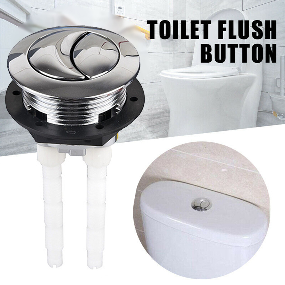 Bouton poussoir chasse d'eau de 38 mm, universel double bouton de chasse d' eau à tête ronde pompe haute pression, pour salle de bain bouton poussoir  wc, toilettes, réservoir d'eau (2) 