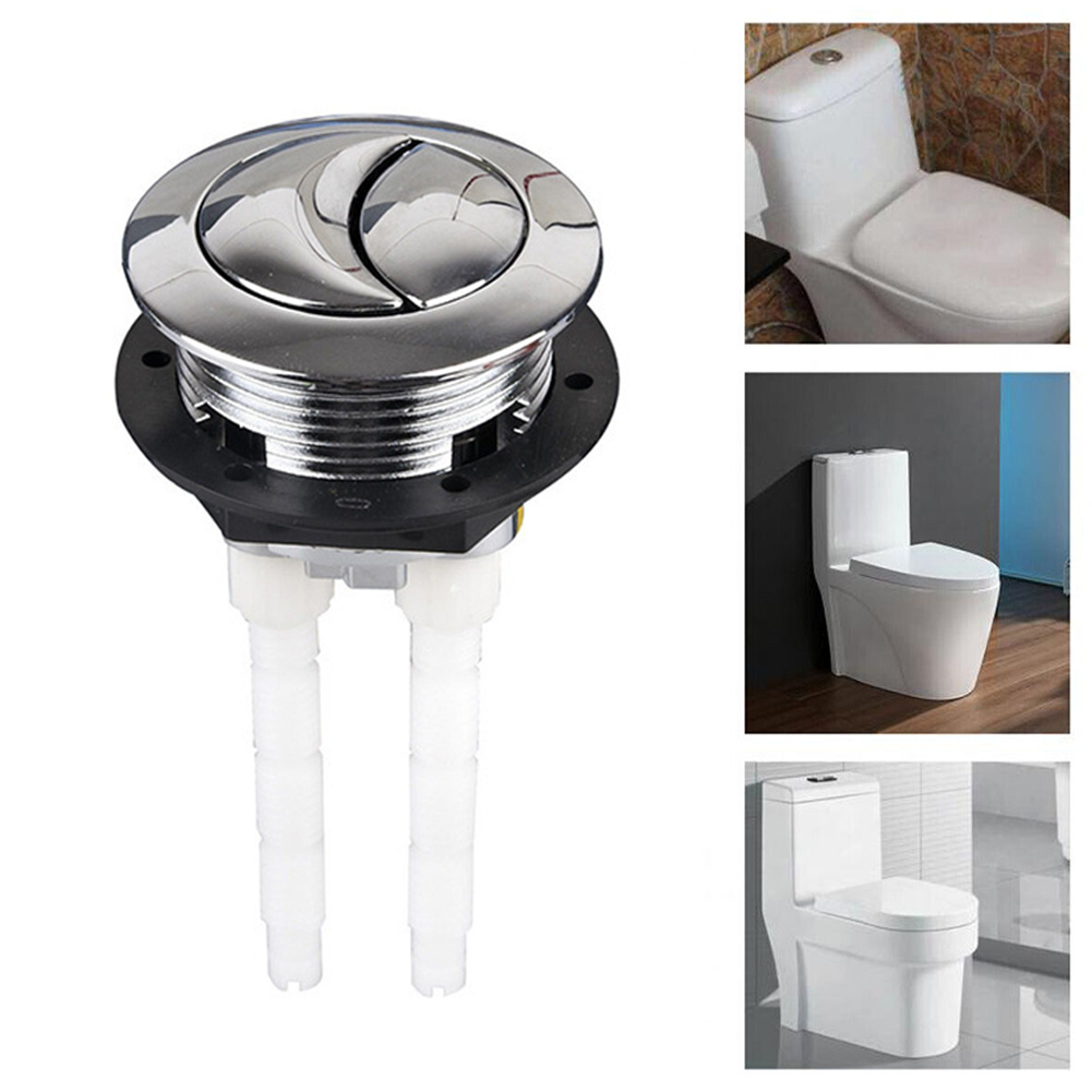 Bouton poussoir double Ungfu Mall, de 38 mm - À haute pression - En chrome  - Pour chasse d'eau de WC - Accessoires de pompage pour siège de toilettes  : : Bricolage