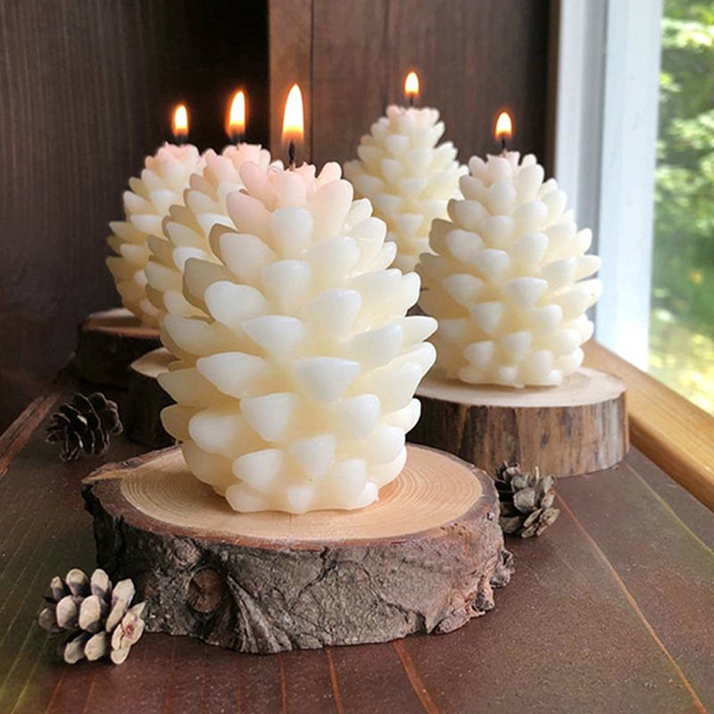 1pc 3D Stampo per candele in silicone a forma di pigna di Natale fai-da-te  Aromaterapia Gesso Resina Artigianato di pigne per la casa Decorazione di  Natale - Temu Italy