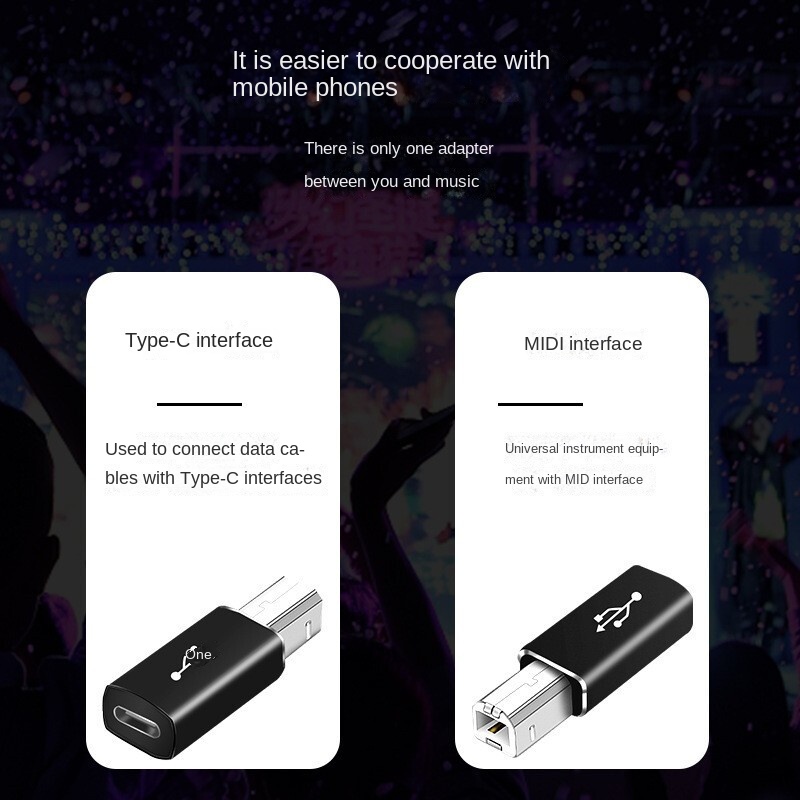 support electronic piano connector type c data cable to usb b adapter to connect printer laptop tablet computer piano converter data transmission
