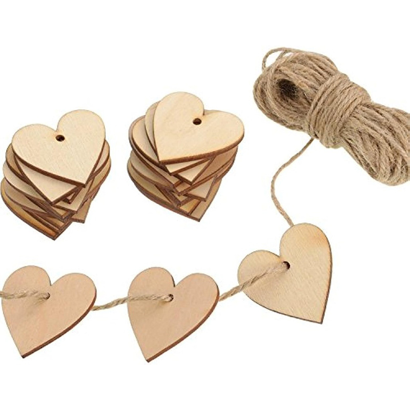 Wooden Hearts Blank Wooden Hearts Embellishments With - Temu
