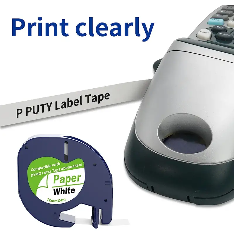 Label Tape Compatible Dymo Letratag White Paper Refill 91330 - Temu