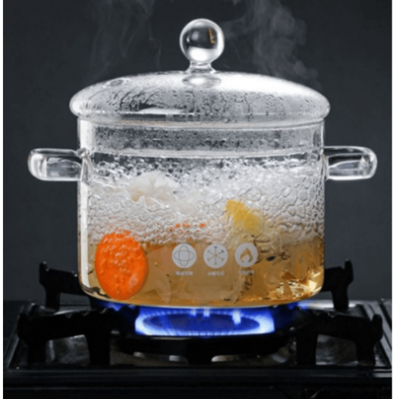 1pc, Glass Stockpot, Glass Pots For Cooking On Stove, Glass Pots For  Cooking, Clear Pots For Cooking, Glass Pot, Kitchen Gadgets, Kitchen  Accessories