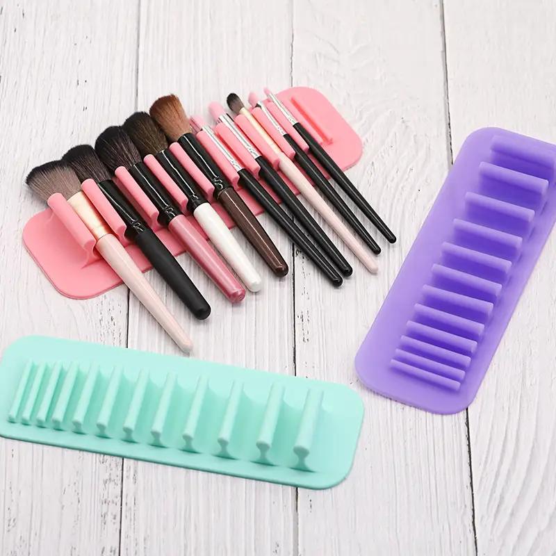 Silicone Makeup Brush Holder Wall mounted Soft Durable - Temu