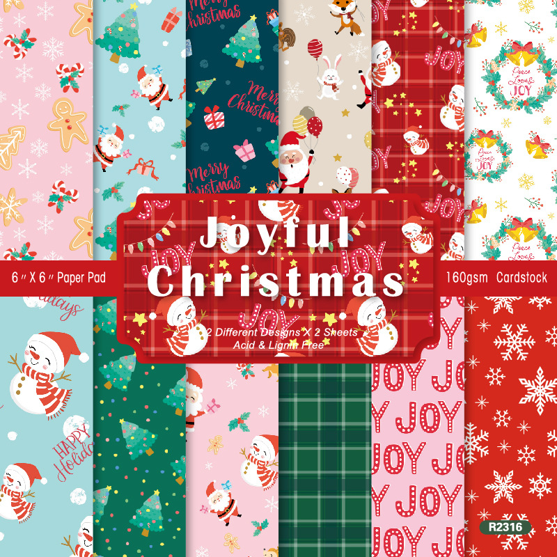 Scrapbook Paper Pad Christmas Pattern Cardstock - Temu