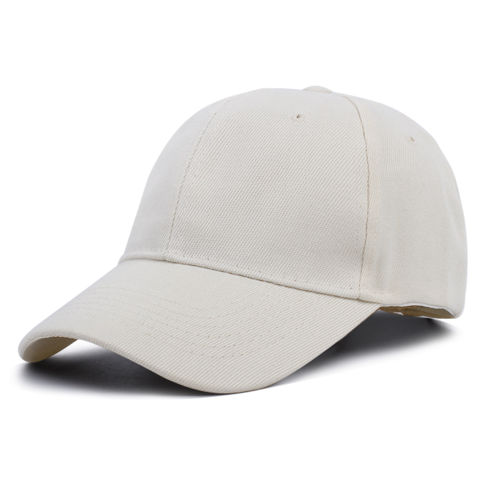 Gorra Blanca Béisbol Color Sólido Cómoda Exterior Deportes