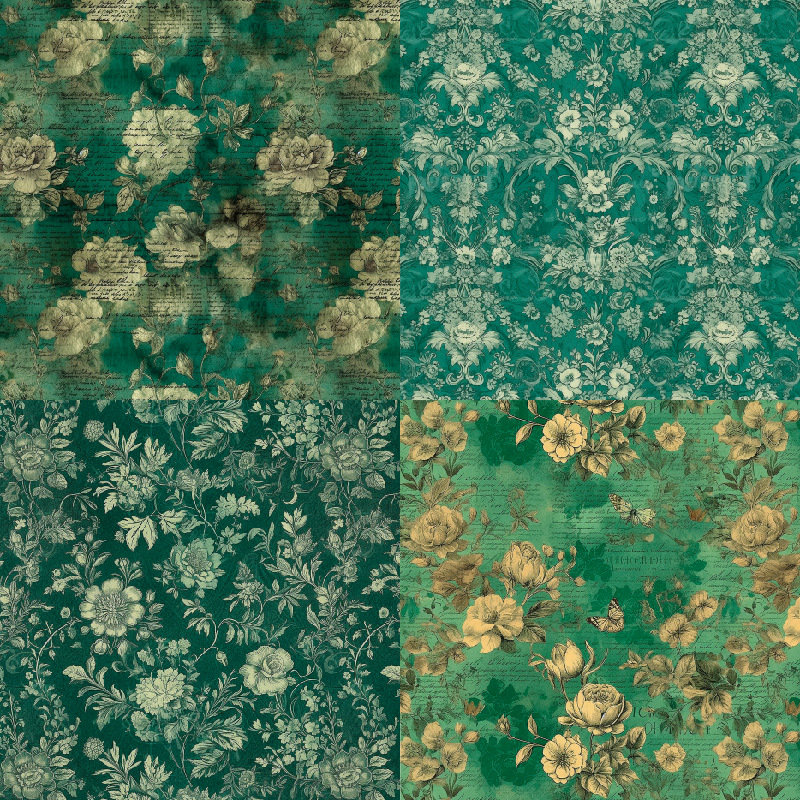 Aesthetic Scrapbook Paper Baroque Wallpaper Theme Single - Temu