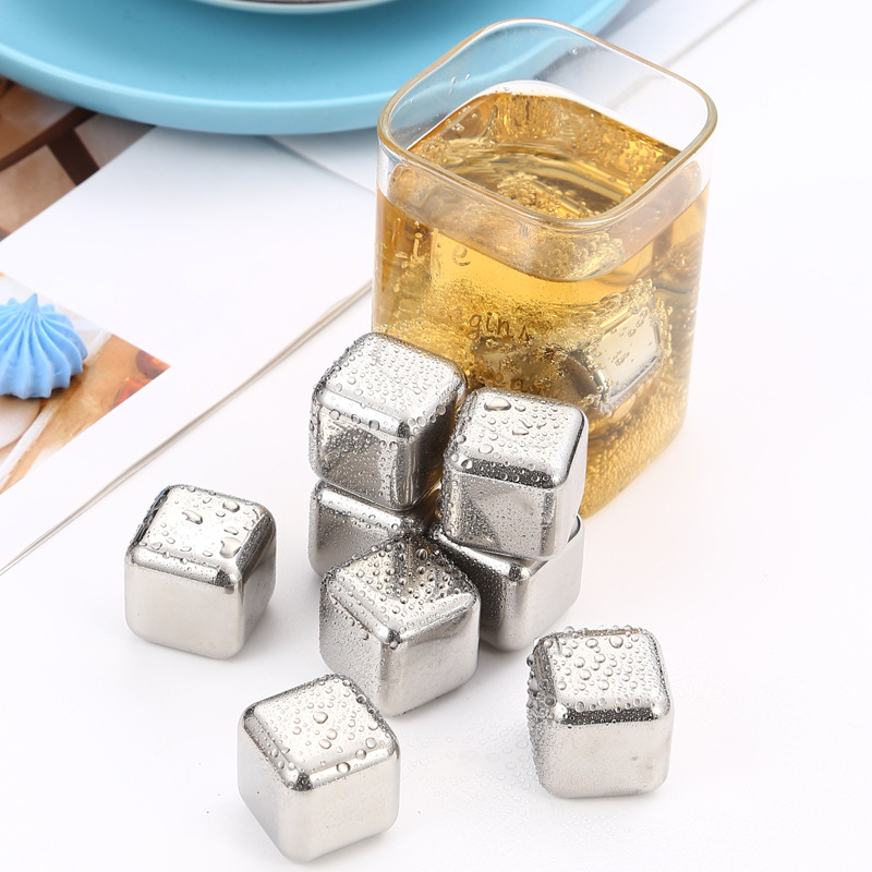 Stainless Steel Ice Cubes - Reusable Mini Whiskey Stone Balls Wine
