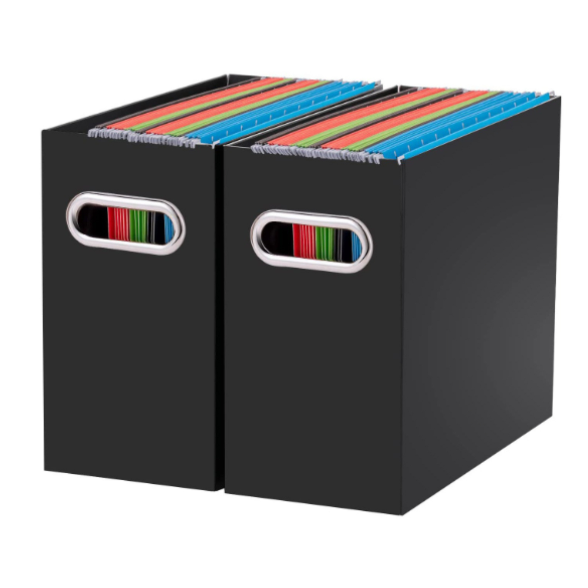  Paquete de 4 cajas organizadoras de almacenamiento de archivos,  caja de archivos, caja de archivos portátil con tapa, apta para  almacenamiento de carpetas de archivos carta/legal, caja de archivos  colgante duradera