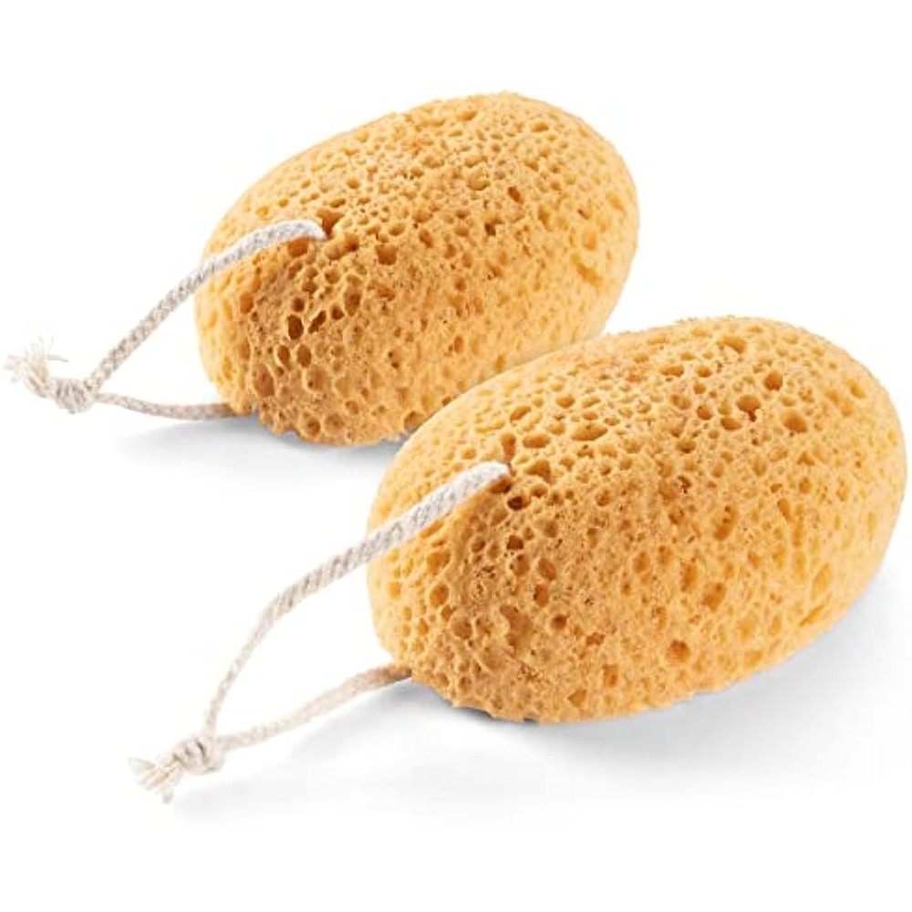 

2pcs Natural Exfoliating Loofah Sponge, Body Exfoliator Sponge Scrubber, Handheld Luffa Sponges, Suitable For Bathing, Showering, Spa Cleansing, Available For Men And Women