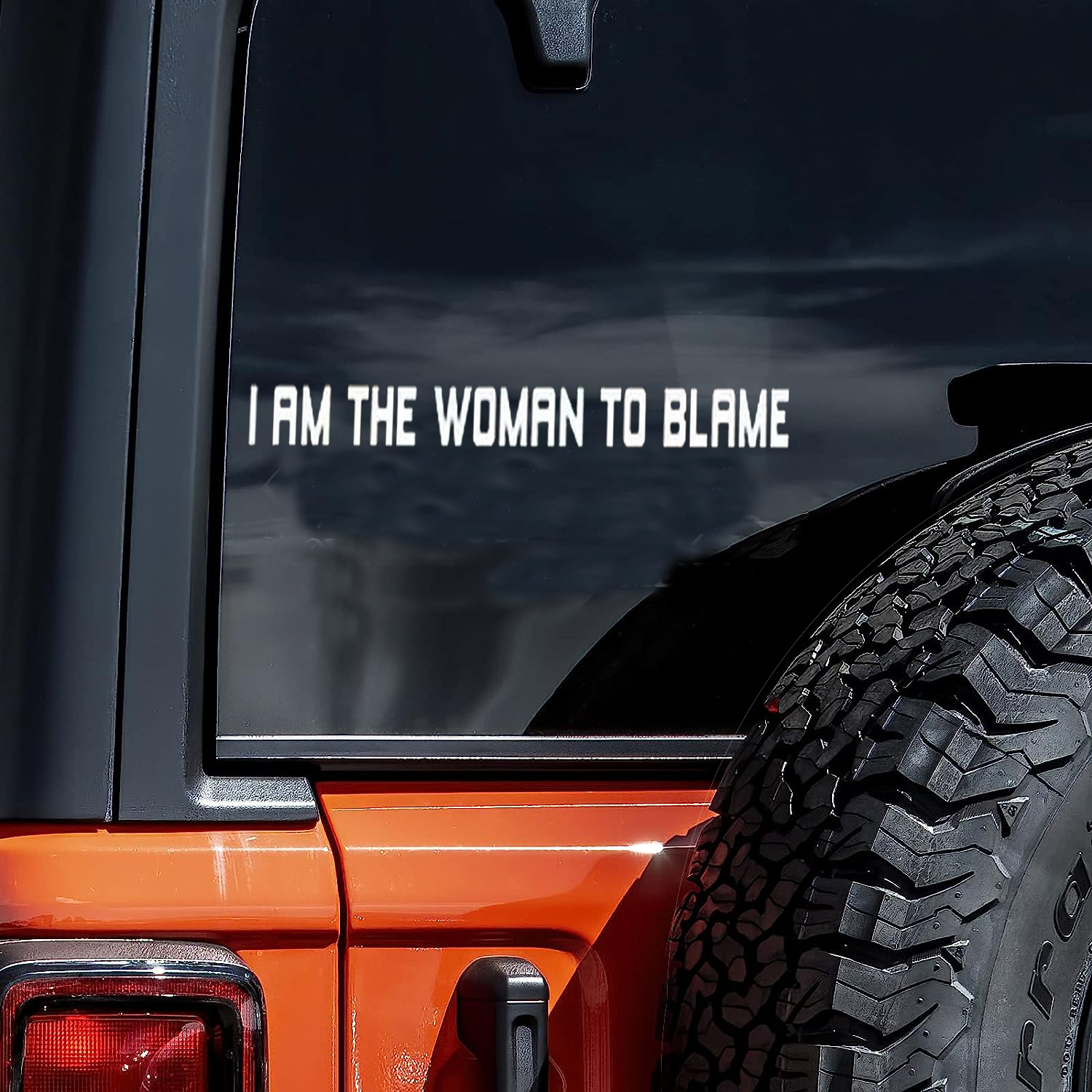 I AM THE WOMAN TO BLAME Car Sticker For Laptop Bottle Truck Vehicle Paint  Window Wall Cup Fishing Boat Skateboard Decals Automobile Accessories