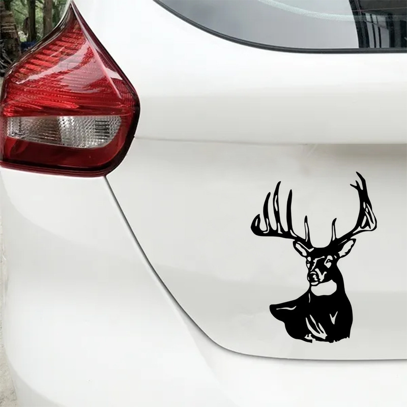 Deer Head Hunting Car Sticker Laptop Water Bottle Car Truck - Temu