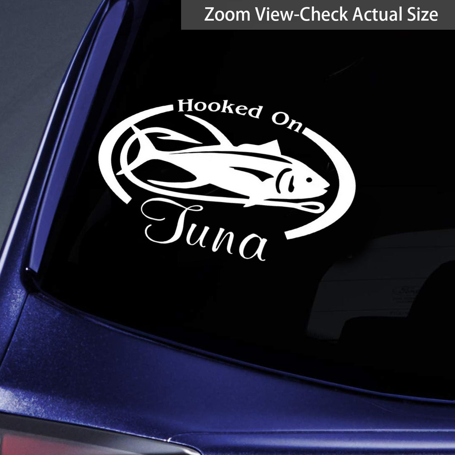 Addicted To Tuna Hook On Car Sticker For Laptop Bottle Truck Phone Vehicle  Paint Window Wall Cup Fishing Boat Skateboard Decals Automobile Accessories