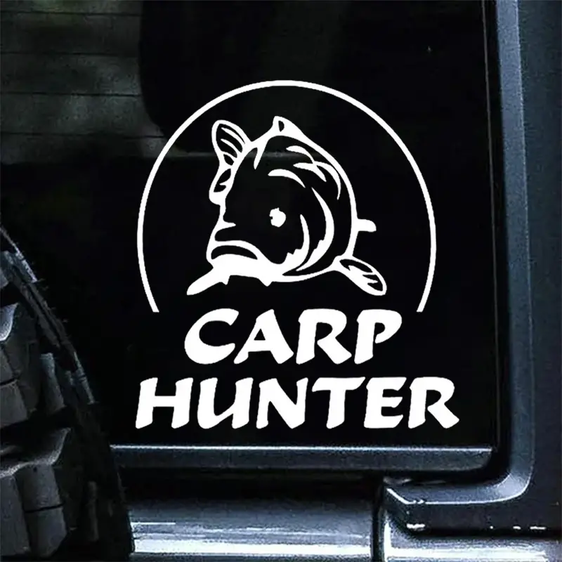 Carp Hunter Fishing Car Stickers For Car Truck Van SUV Motorcycle Vehicle  Paint Window Wall Cup Toolbox Guitar Scooter Decals Auto Accessories