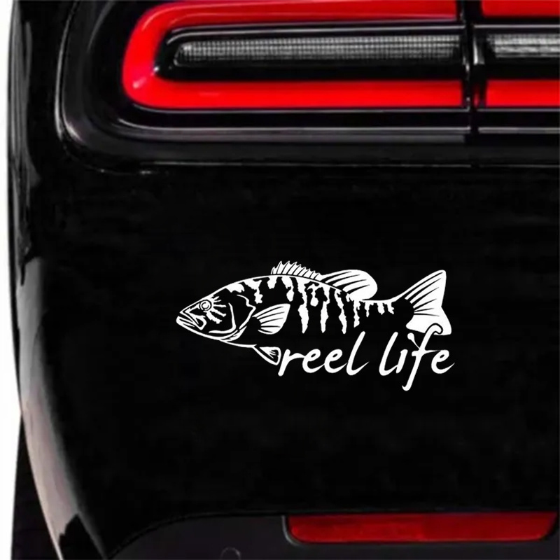 Reel Life Fishing Car Stickers Laptop Water Bottle Car Truck - Temu