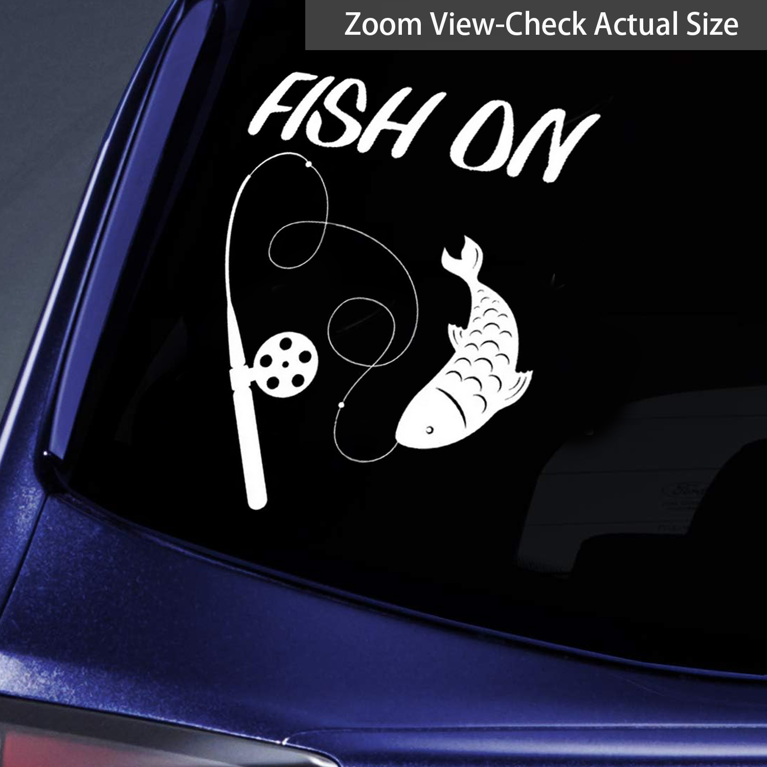 Fish On Fishing Rod Car Stickers For Car Truck Motorcycle Laptop Water  Bottle Window Wall Cup Toolbox Guitar Scooter Decals Auto Accessories
