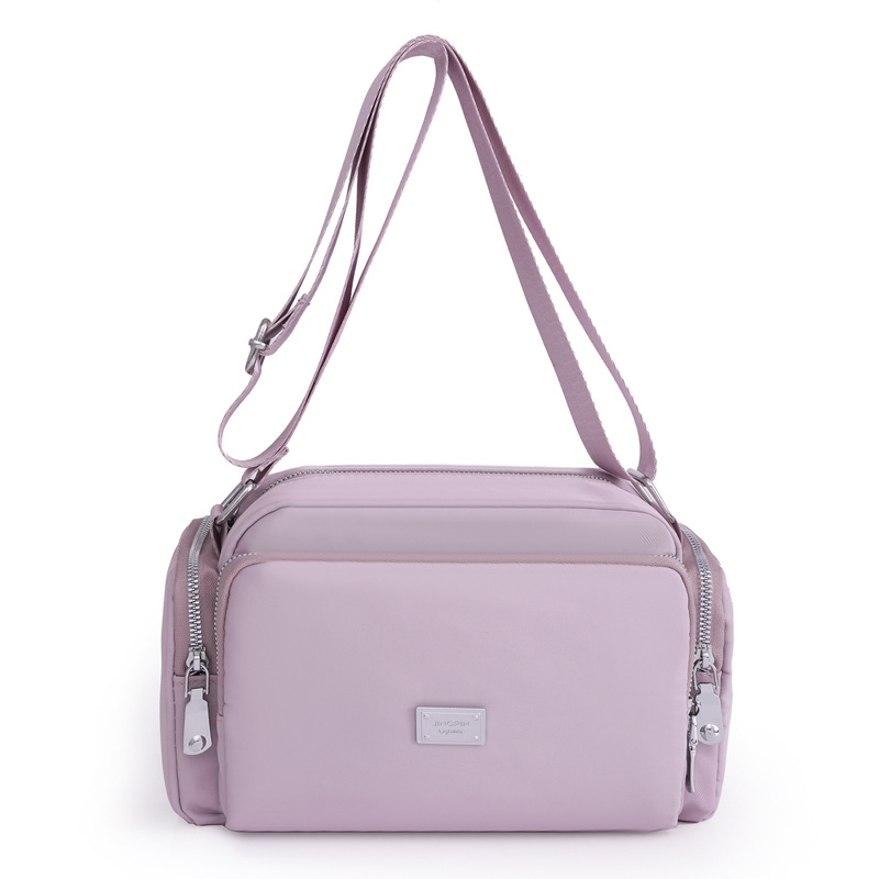 Casual Multi Zipper Layer Shoulder Bag Minimalist Small - Temu