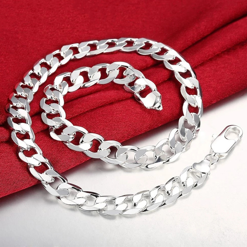 925 Silver Chain Necklace For Men - Temu