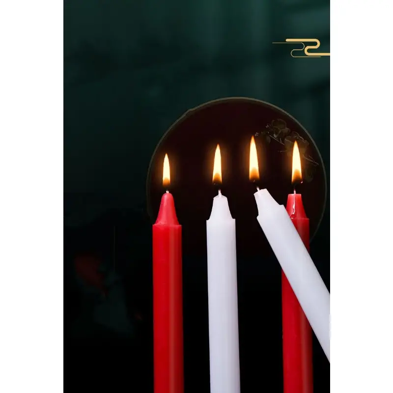 Red And White Candles Household Power Outage Smokeless - Temu Germany