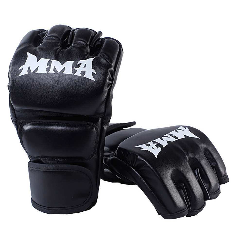 1 pair boxing gloves half finger mma boxing gloves thickened gloves fighting boxing gloves