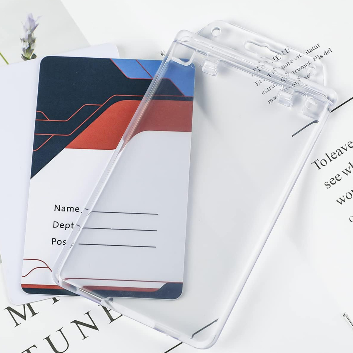 MYSUNBAR Porte-badge avec cordon mignon, étui vertical pour carte  d'identité, porte-carte d'identité, porte-carte avec compartiments pour  cartes