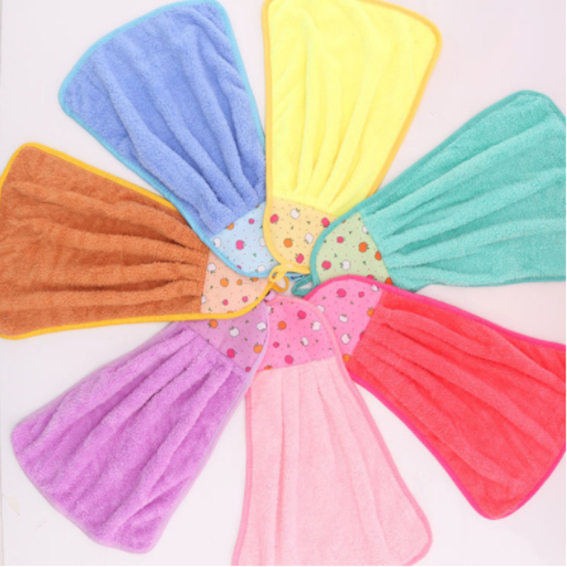 Soft Absorbent Towels Kitchen Bathroom Hanging Wipe Hand Towels Baby