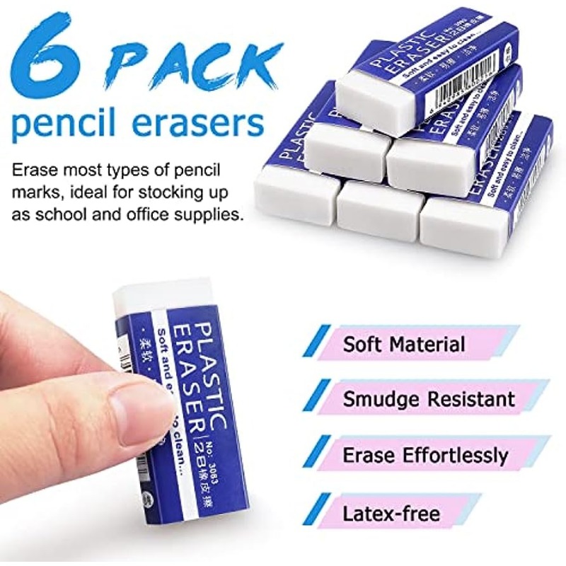 Pencil Erasers White Eraser School Office Art Eraser - Temu