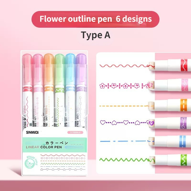 Sipa 10 Colors Fiber pen 0.38mm Fine Sketch Needle Technical Pen  Multifunction Ink Gel pen