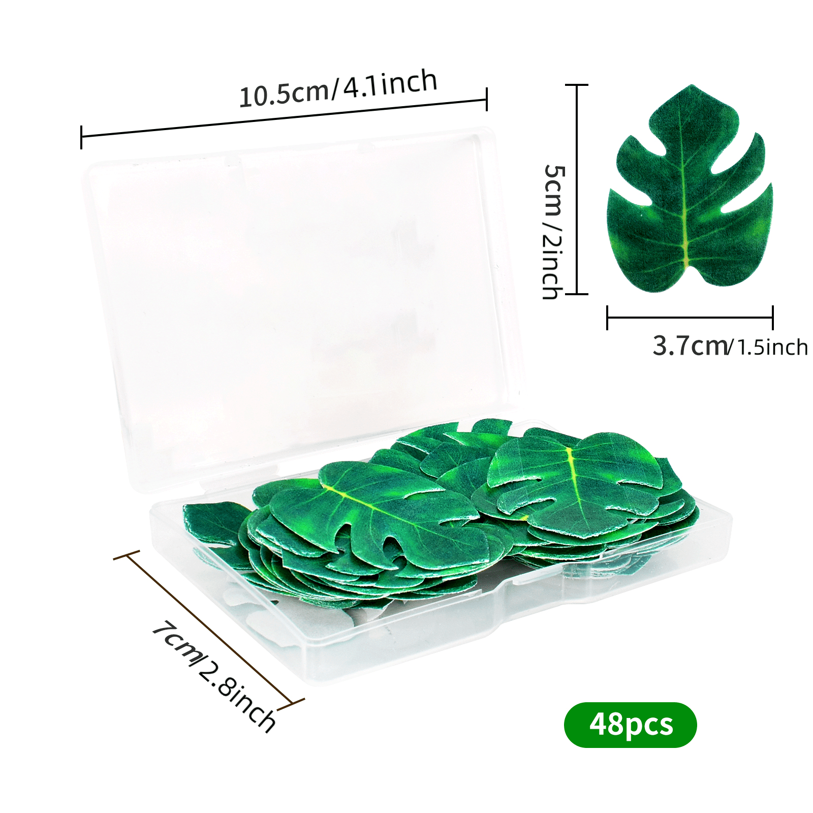 83pcs Edible Tropical Turtle Leaves Flower Cupcake Toppers Wafer