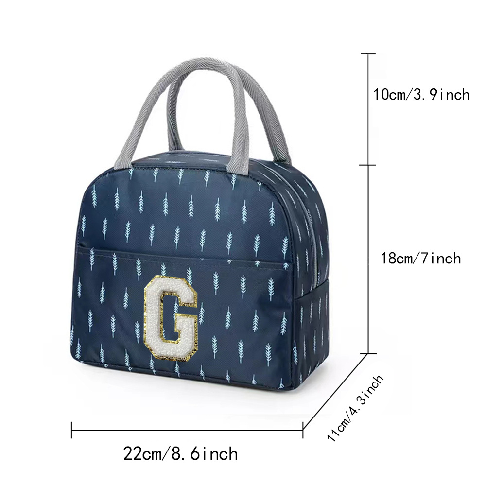 Thermal Lunch Bag Insulated Cooler Pouch Ice Pack Tote for Camping Picnic Beach