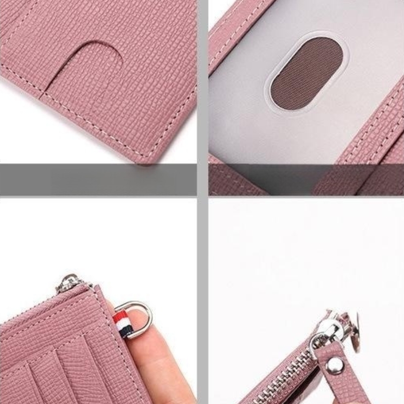 Slim Small Wallet For Women, Minimalist Wallet, Credit Card Holder Wallet,  Rfid Blocking Front Pocket Wallet Cute(pink)