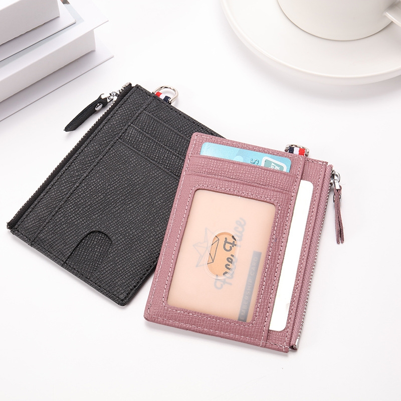 Front Pocket Wallet with Zippers - Small Coin Purse Tactical Wallet Nylon  Minimalist Wallet for Men Women 