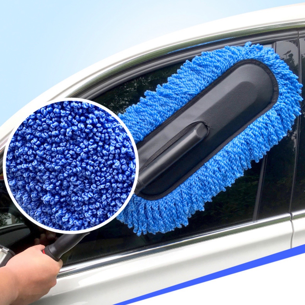 Car Wash Brushes Retractable Fiber Wax Mop Car Wax Brush - Temu