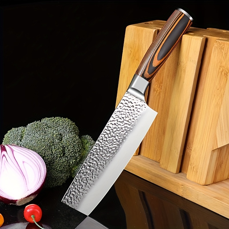 Huangfu Damascus Pattern Chef Knife Outdoor Camping And - Temu