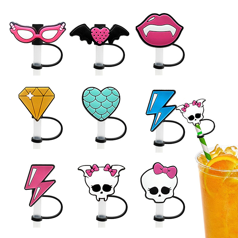 Halloween Cartoon Silicone Straw Covers, Straw Accessories, Reusable Tip  Cover, Straw Buddy 