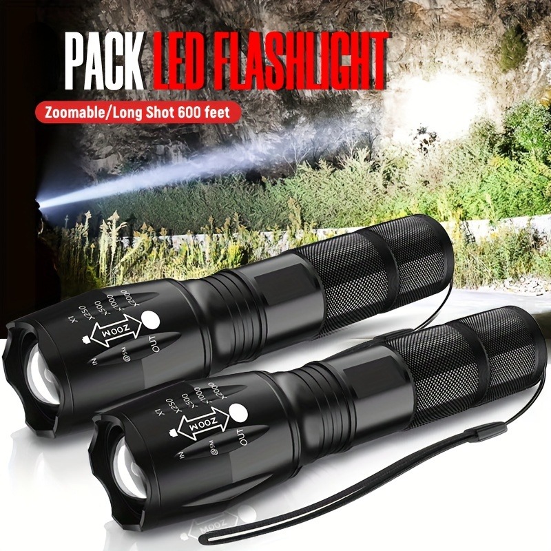 150000 High Lumens Led Flashlights Rechargeable Super Bright 5 Modes  Waterproof Handheld Powerful Flash Light for Emergencies