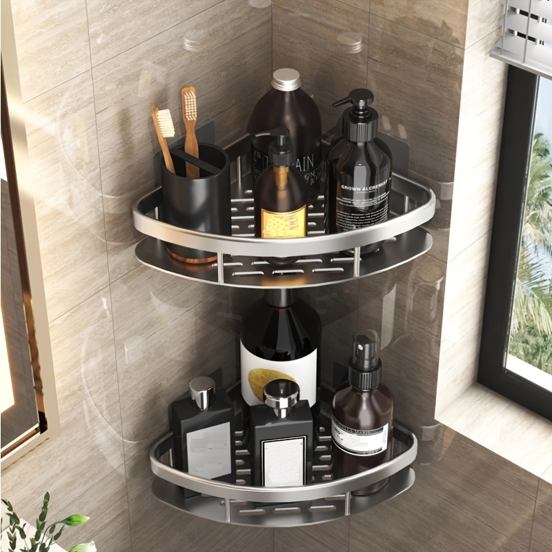 Corner Shower Caddy, Acrylic Bathroom Storage Rack, Wall Mounted Bathroom  Triangle Shelf, Shampoo Shower Gel Holder, Bathroom Caddy Organizer,  Bathroom Accessories - Temu