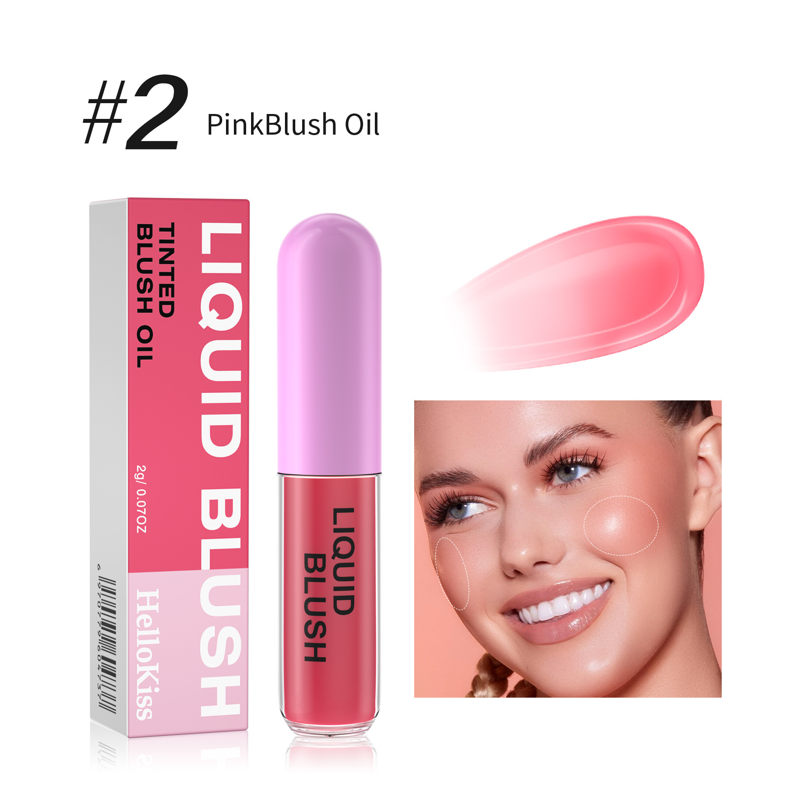 Hellokiss Liquid Blush Oil Gradient Color Natural Docile - Temu